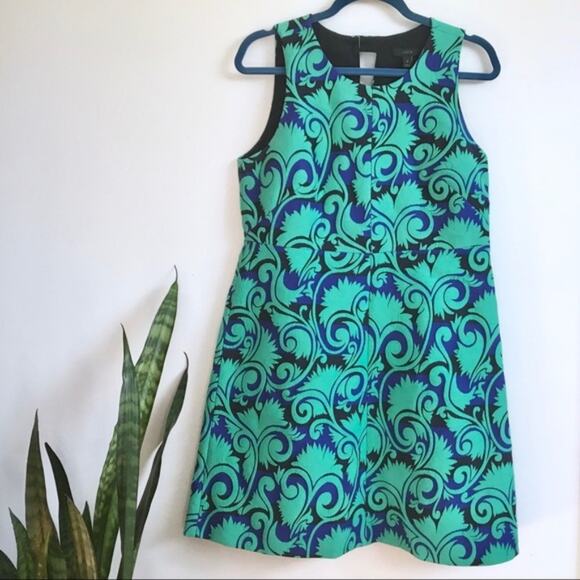 J. Crew Jacquard Print A Line Dress - Picture 4 of 8